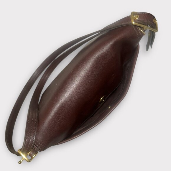 VTG Coach Legacy Monterey Flap 9829 Mahogany Leather Brass Bag Costa Rica Y2K - Picture 8 of 10